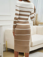 Women's Striped Midi Dress