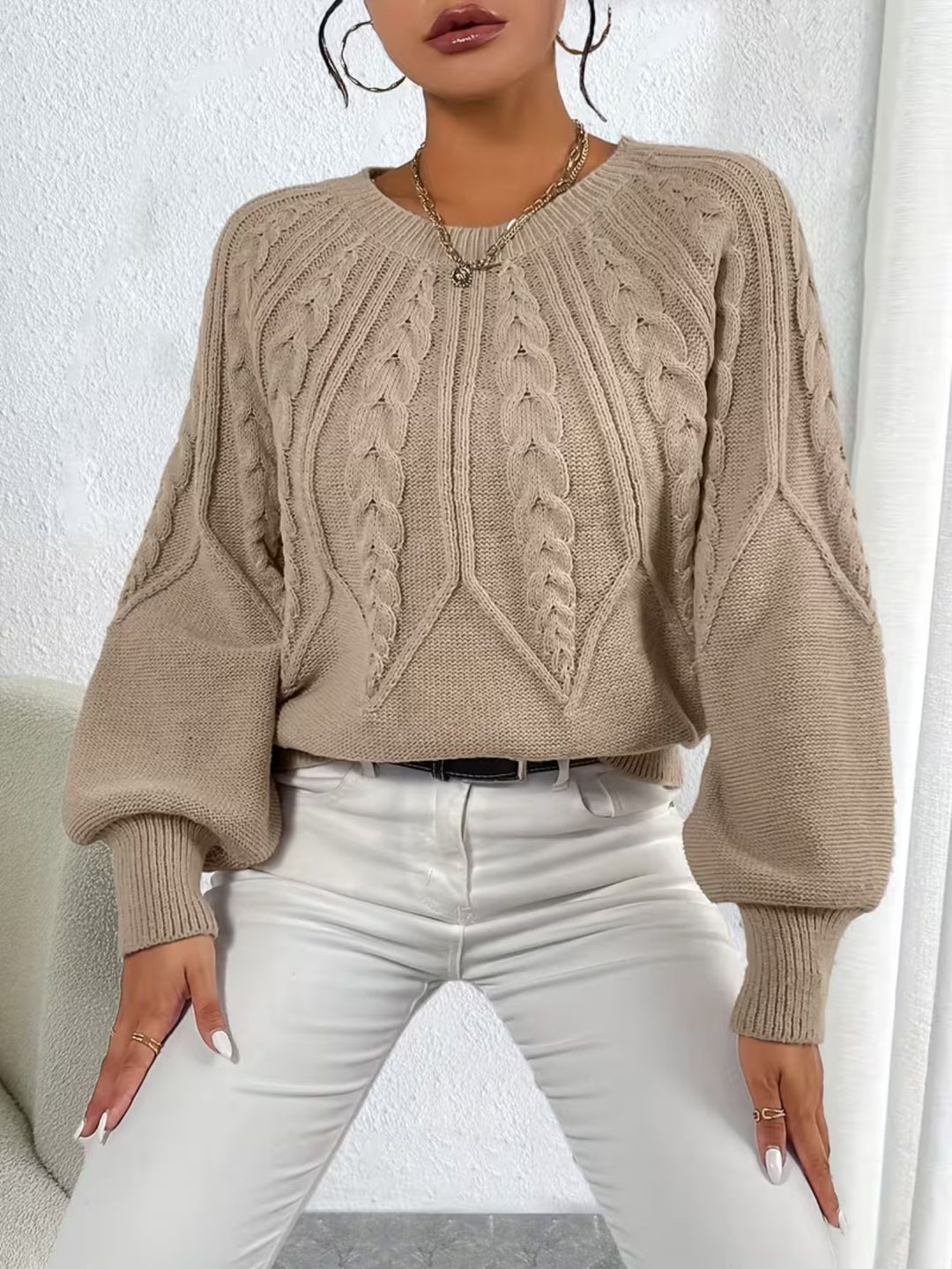 Women's Textured Knit Jumper