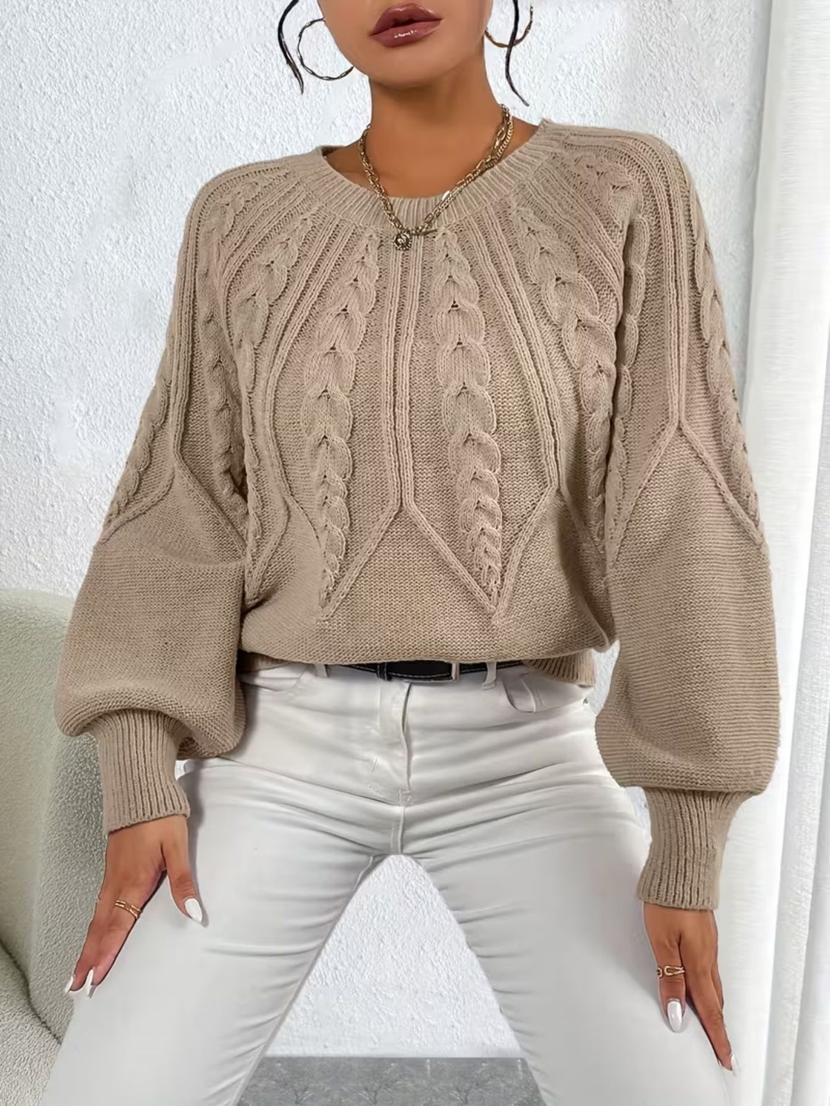 Women's Textured Knit Jumper