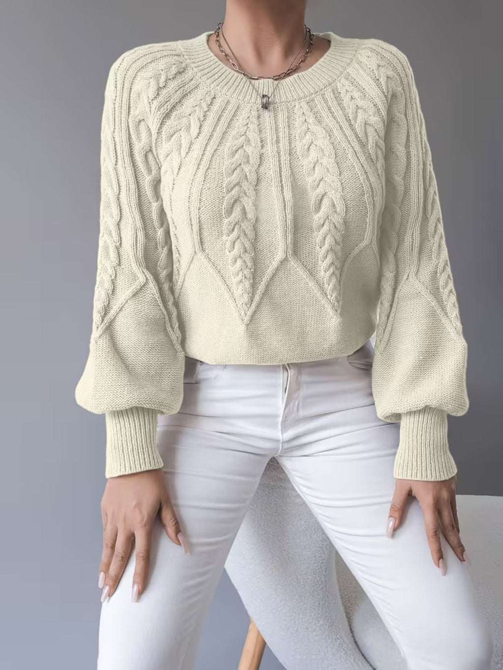 Women's Textured Knit Jumper