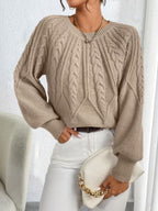 Women's Textured Knit Jumper