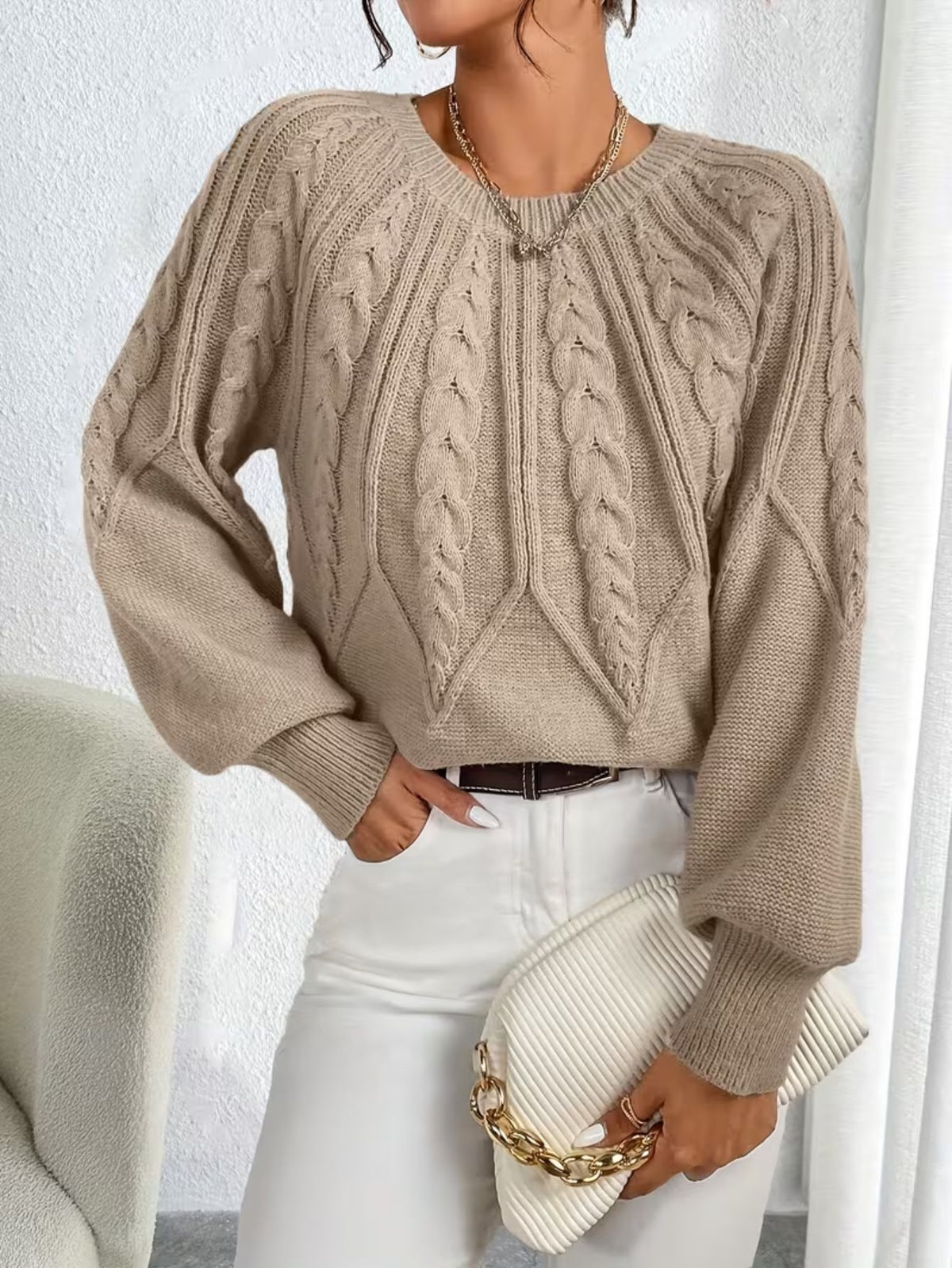 Women's Textured Knit Jumper