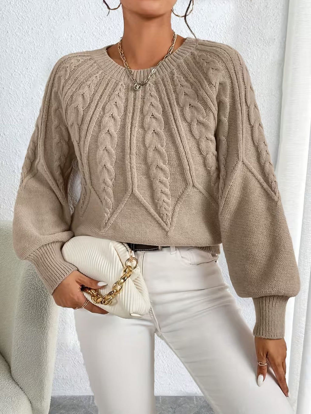 Women's Textured Knit Jumper