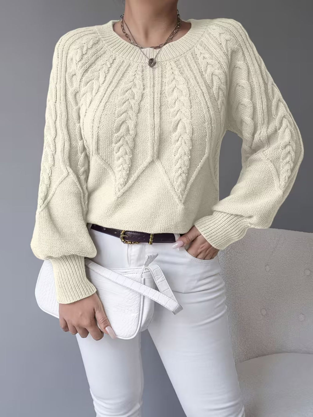 Women's Textured Knit Jumper