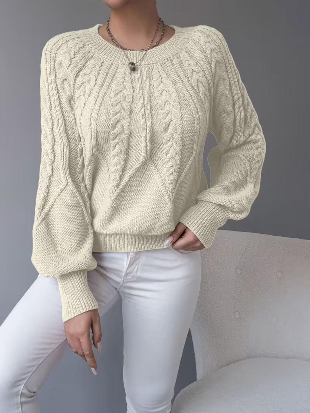 Women's Textured Knit Jumper